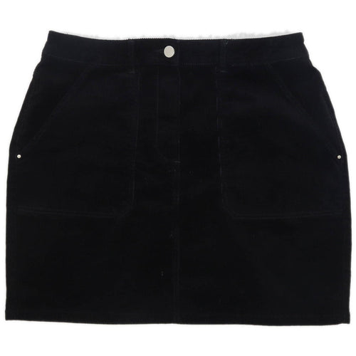 Dorothy Perkins Womens Size 14 Corduroy Blend Black Skirt (Regular)