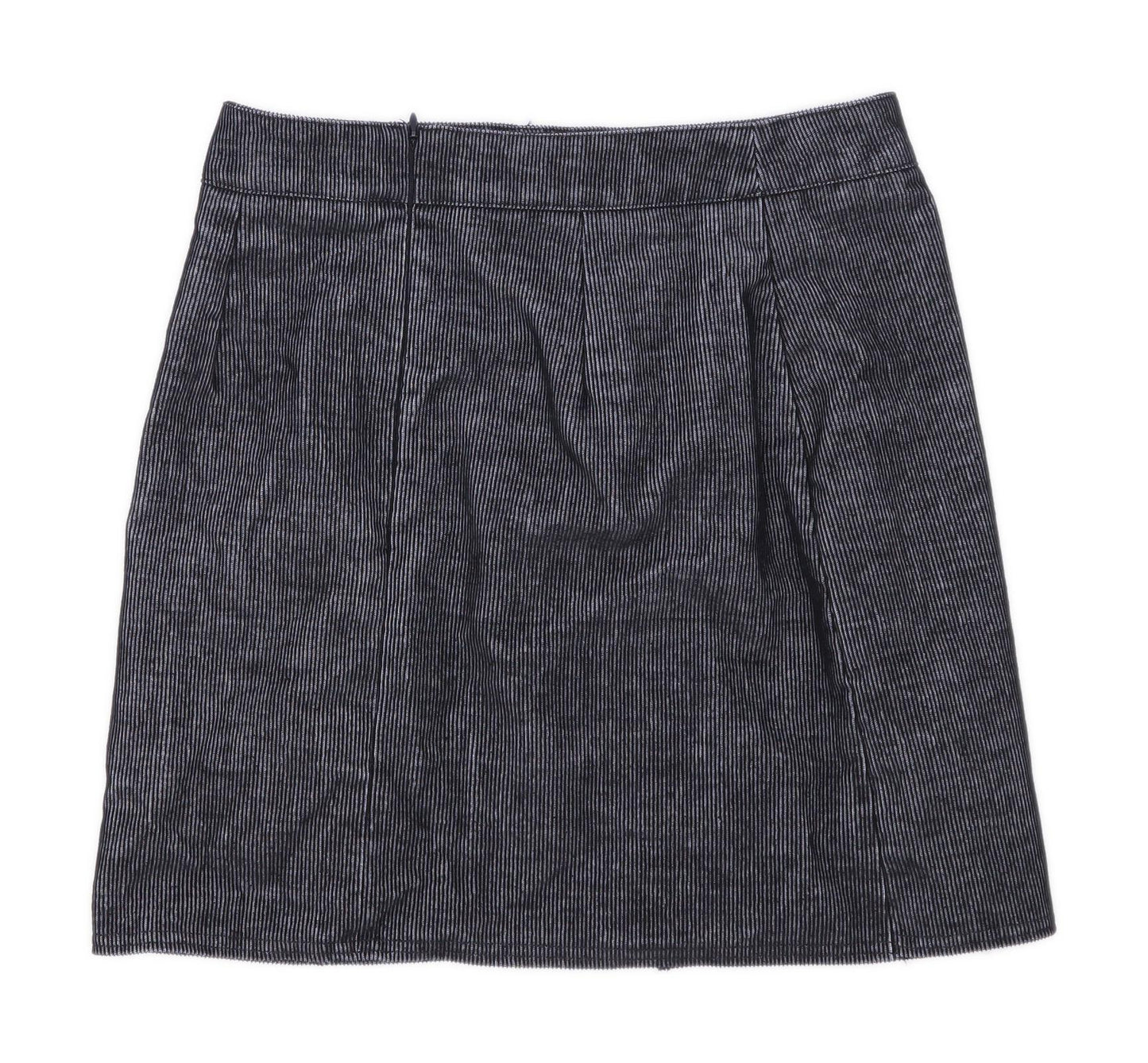 New Look Womens Size 10 Corduroy Multi-Coloured Pleated Skirt (Regular)