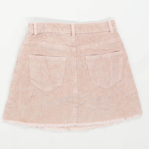 Brandy Melville Womens Size W24 Corduroy Pink A-Line Skirt (Regular)