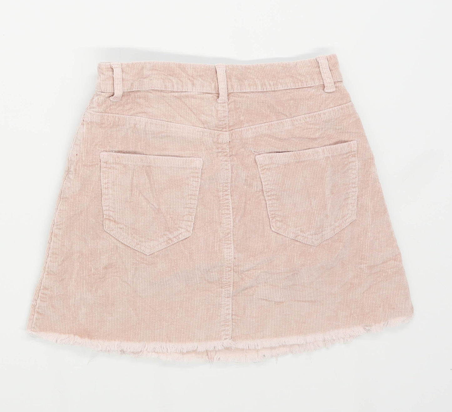 Brandy Melville Womens Size W24 Corduroy Pink A-Line Skirt (Regular)