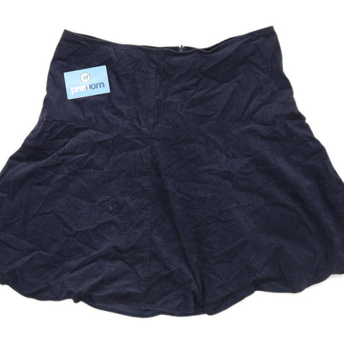 Marks & Spencer Womens Size 14 Cotton Blend Blue Skirt (Regular)