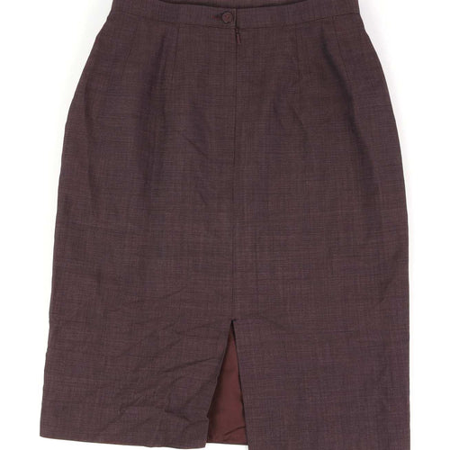 Marks & Spencer Womens Size 12 Purple Skirt (Regular)