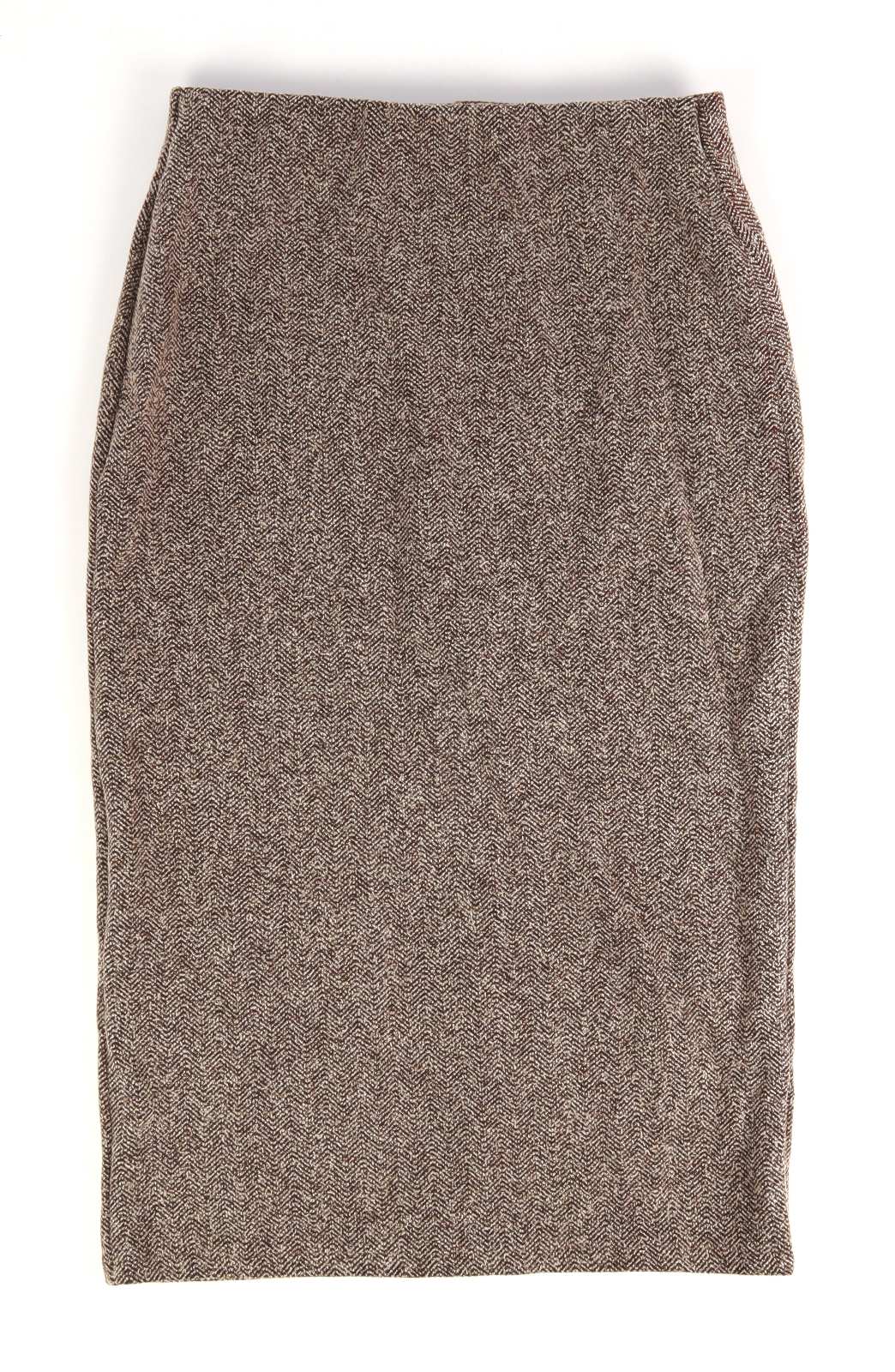 Marks & Spencer Womens Size 8 Beige Herringbone Skirt (Regular)
