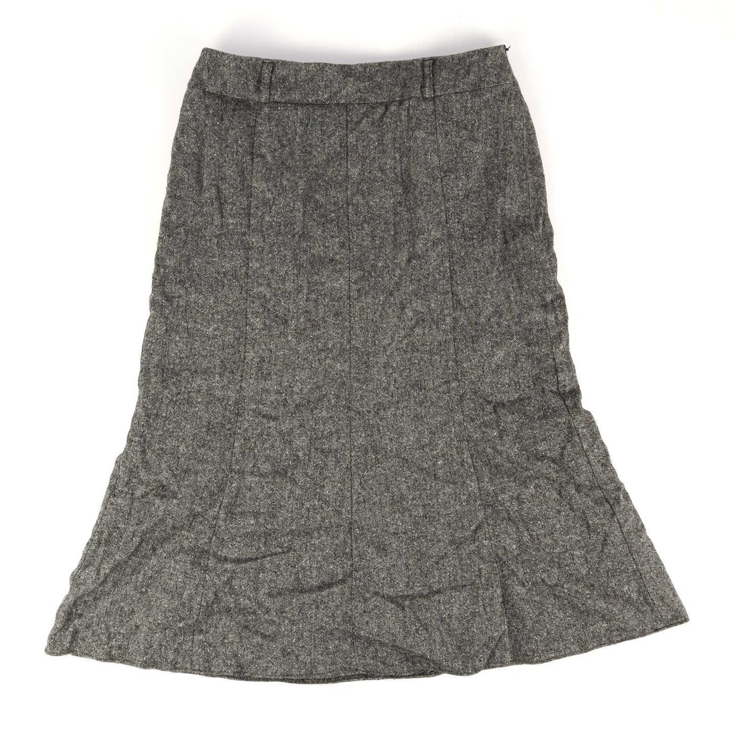 Gerry Weber Womens Size 12 Grey Textured Silk Blend Skirt (Regular)
