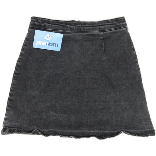 Asos Womens Size 6 Denim Grey Skirt (Regular)