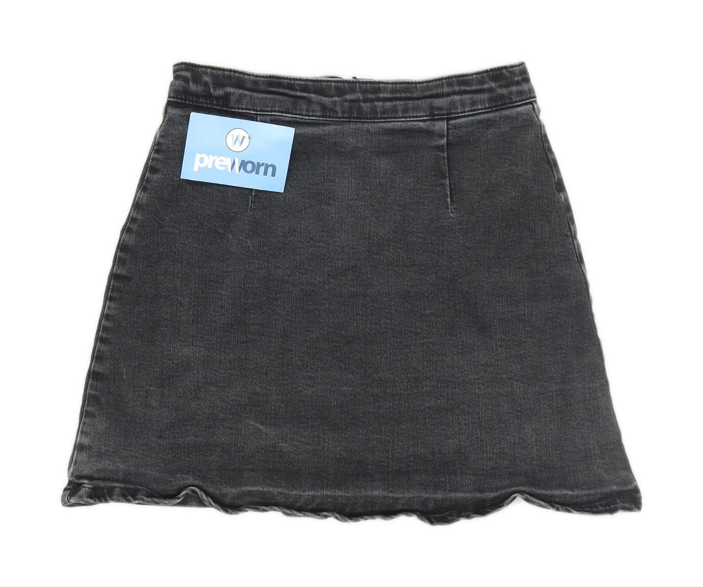 Asos Womens Size 6 Denim Grey Skirt (Regular)