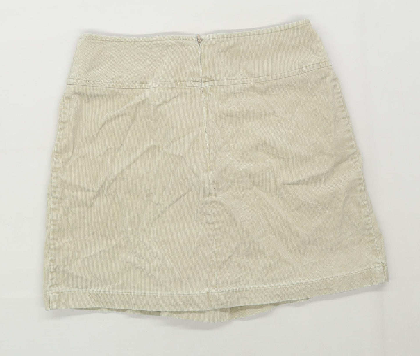 Esprit Womens Size 6 Corduroy Blend Beige Skirt (Regular)