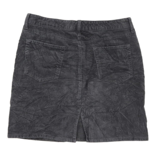 Gap Womens Size 8 Corduroy Textured Grey Skirt (Regular)