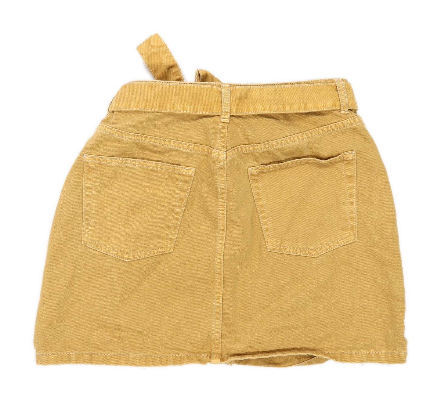 Denim Co Womens Size 12 Denim Yellow A-Line Skirt (Regular)