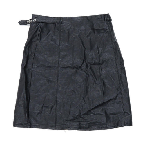 Missguided Womens Size 6 Cotton Black Skirt (Regular)