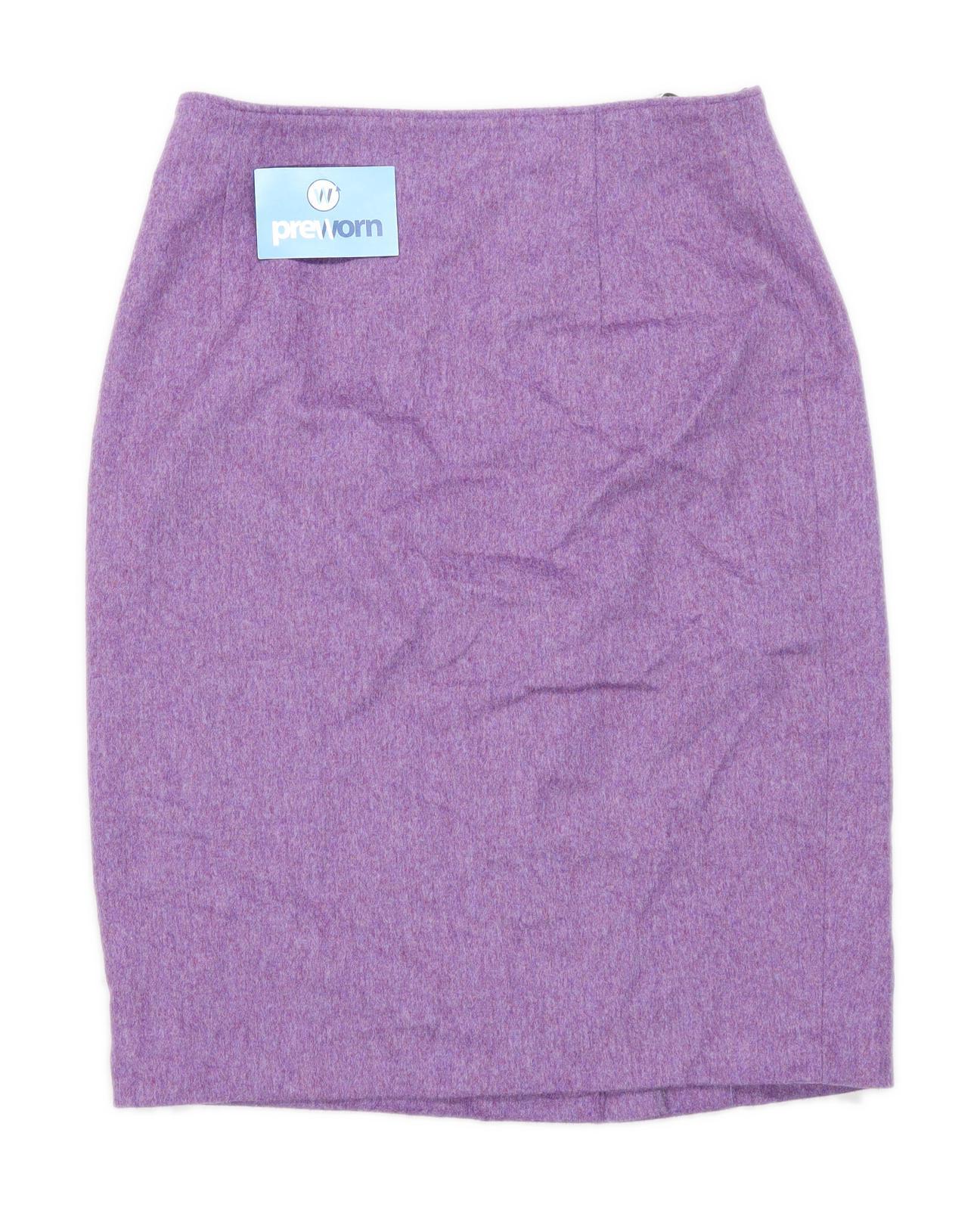 Hammer Womens Size 12 Wool Blend Purple Skirt (Regular)