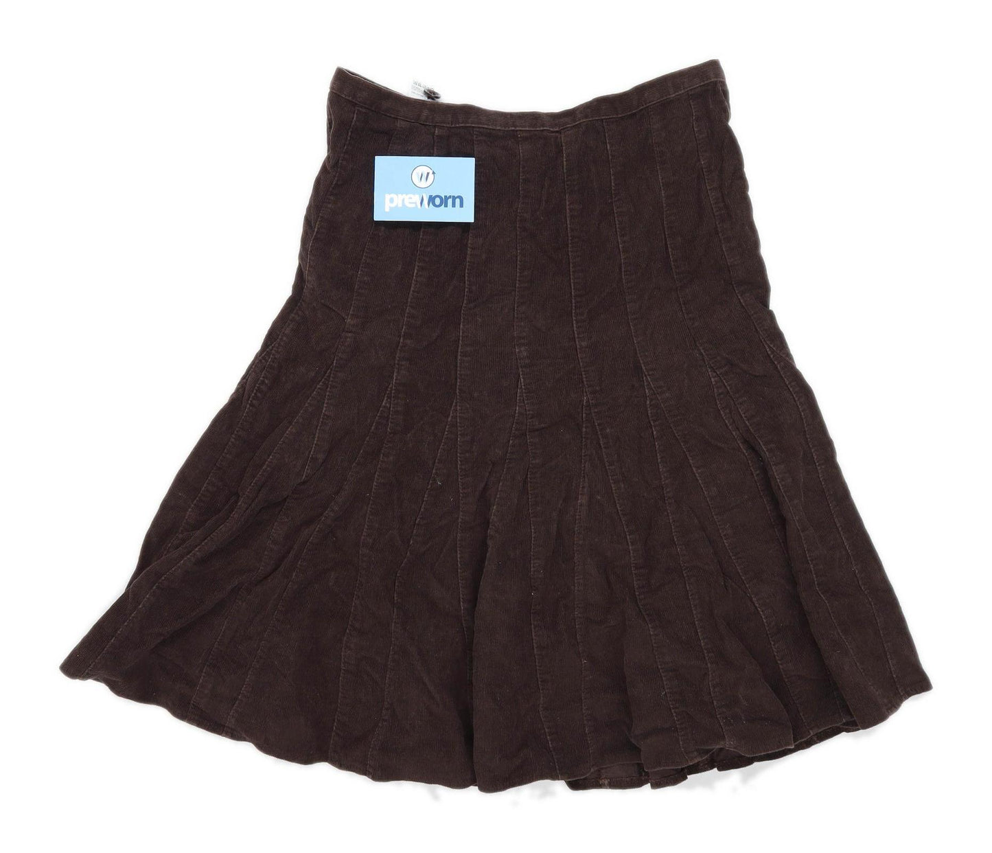Marks & Spencer Womens Size 10 Cotton Brown Skirt (Regular)