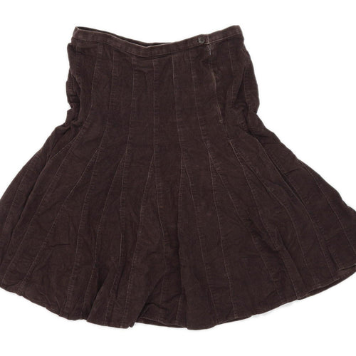 Marks & Spencer Womens Size 10 Cotton Brown Skirt (Regular)