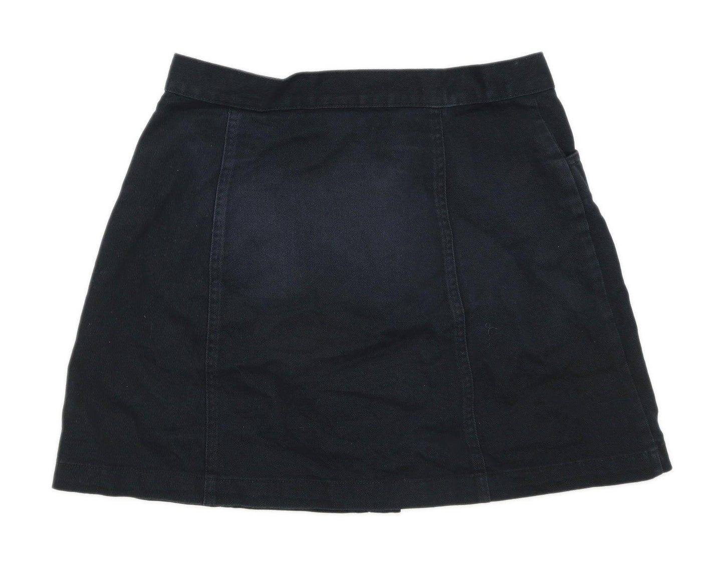 Monki Womens Size W30 Denim Black A-Line Skirt (Regular)