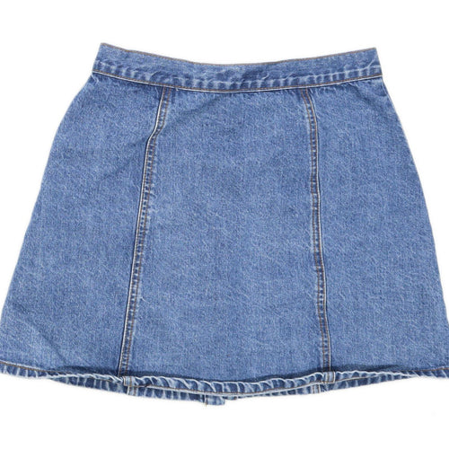 Cooperative Womens Size S Denim Blue A-Line Skirt (Regular)