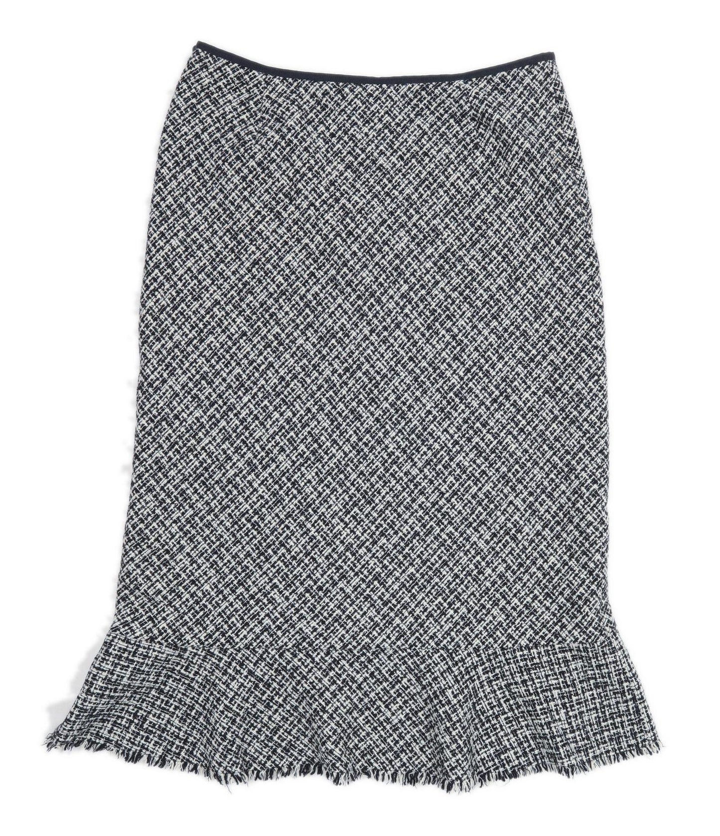 East Womens Size 16 Wool Blend Black Flare Skirt (Regular)