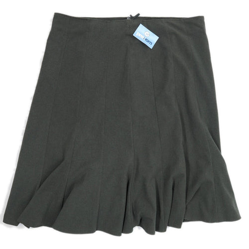 BM Collection Womens Size 24 Green Flare Skirt (Regular)