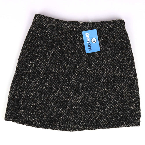 Firetrap Womens Size S Grey Wool Blend Mini Skirt (Regular)