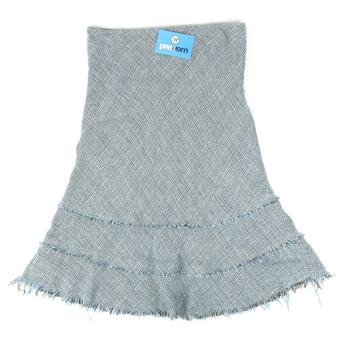 Kew Womens Size 10 Blue Textured Flare Skirt (Regular)