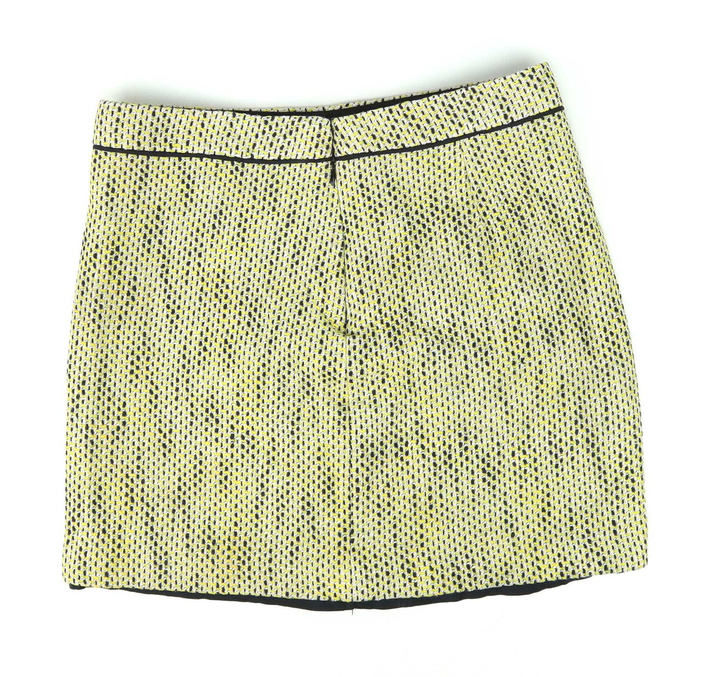 Banana Republic Womens Size 6 Yellow Textured Cotton Blend Skirt (Regular)