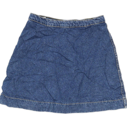 American Apparel Womens Size S Denim Blue Skirt (Regular)