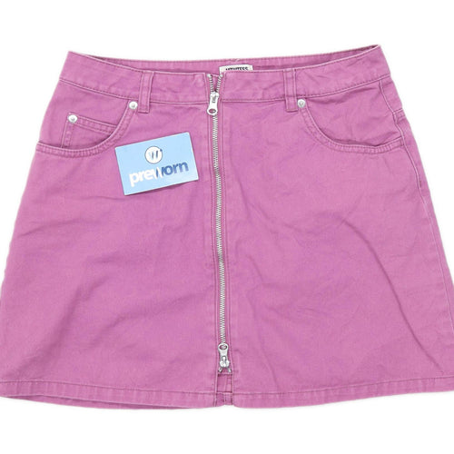 MTWTFSS Weekday Womens Size S Cotton Pink Skirt (Regular)