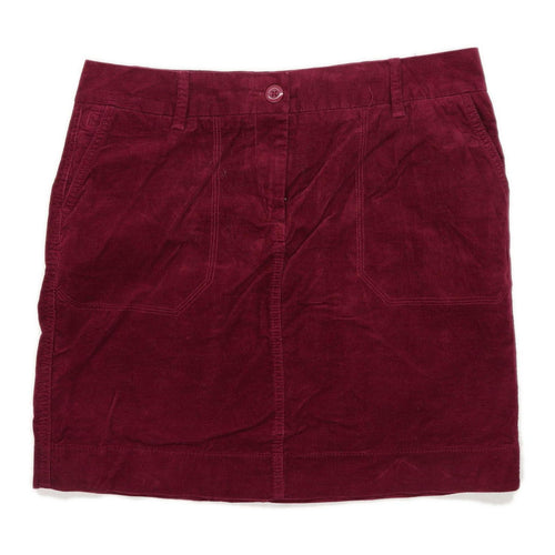 Marks & Spencer Womens Size W34 Cotton Blend Red Skirt (Regular)