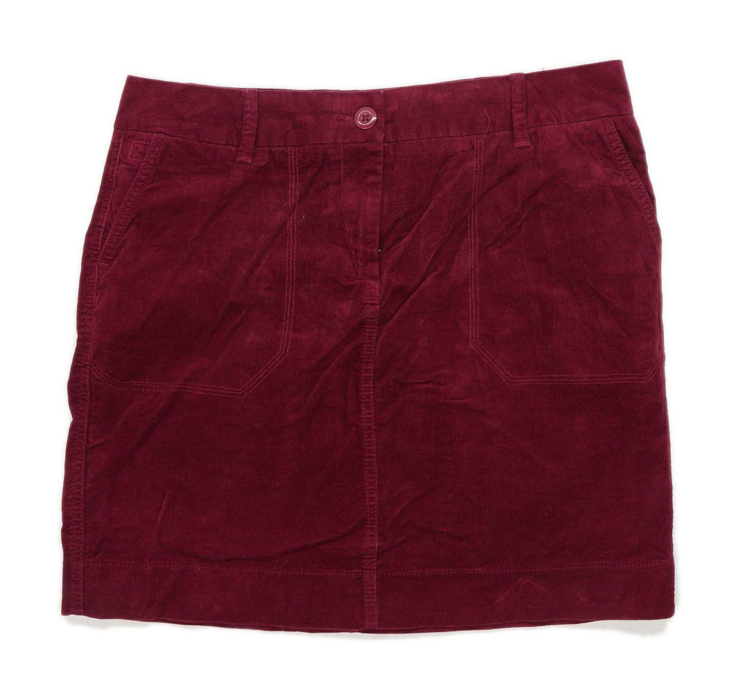 Marks & Spencer Womens Size W34 Cotton Blend Red Skirt (Regular)