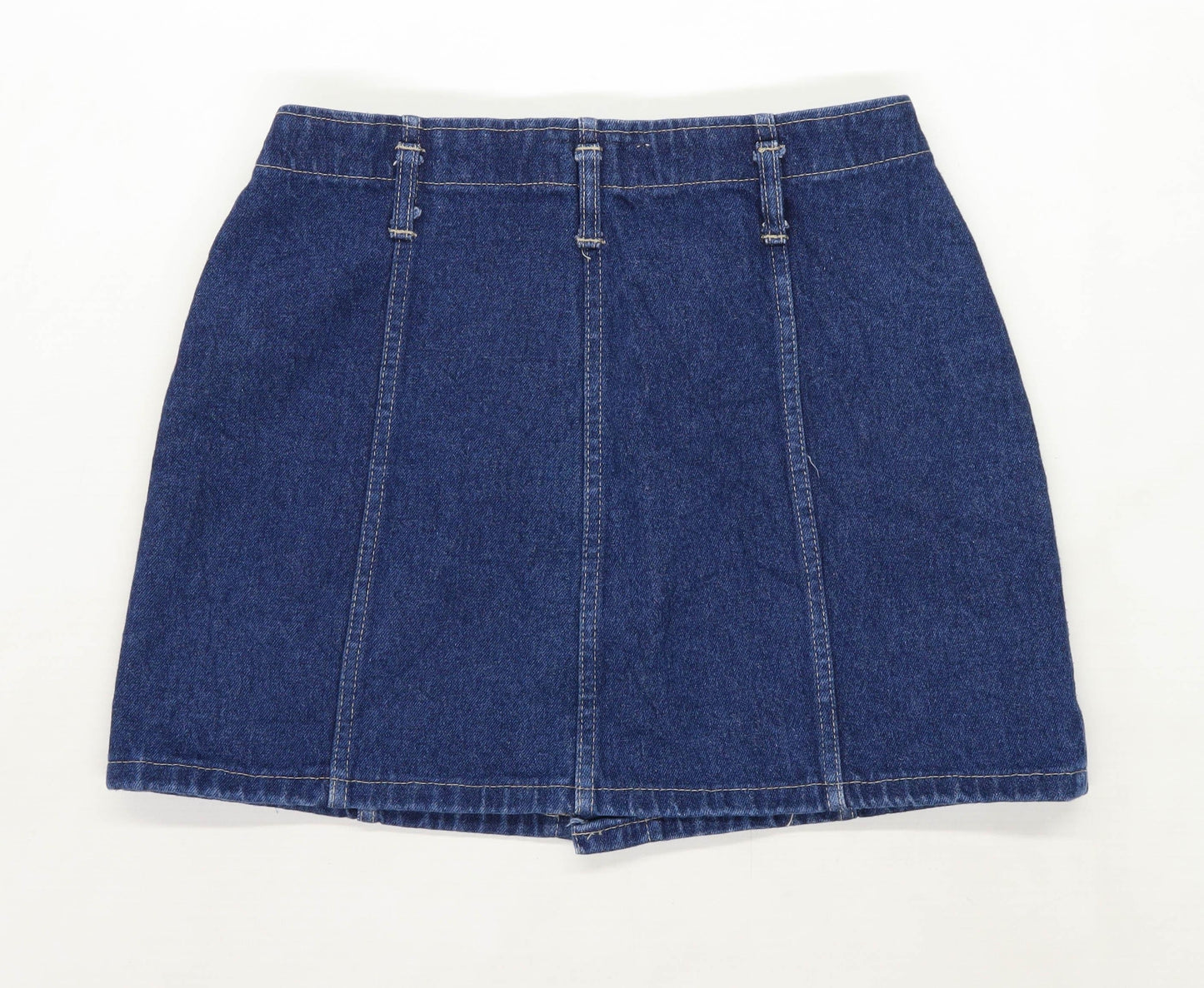 Miss Selfridge Womens Size 14 Denim Blue Skirt (Regular)