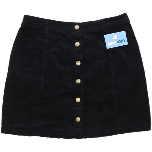 George Womens Size W34 Corduroy Black Skirt (Regular)