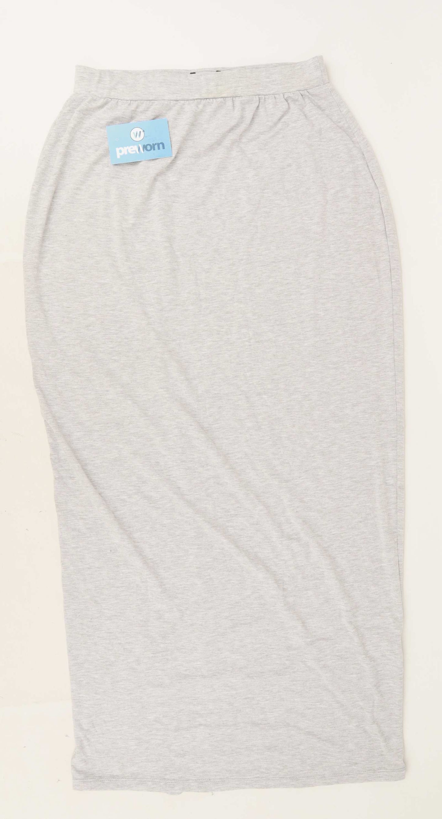 Be You Womens Size 12 Grey Elasticated Waist Skirt (Regular)