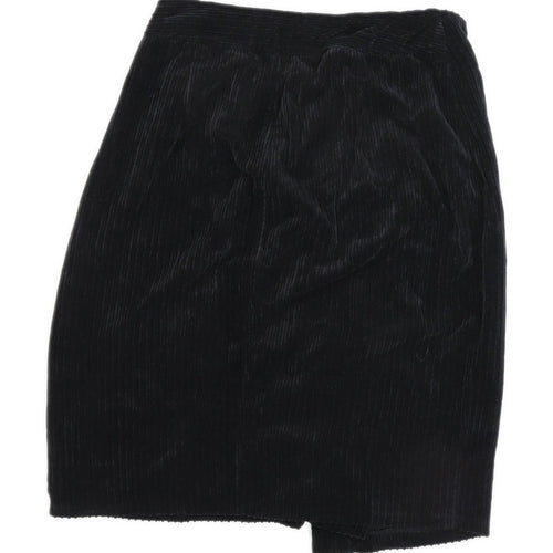 Bershka Womens Size M Corduroy Black Skirt (Regular)