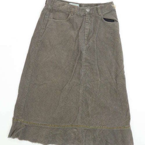 Jigsaw Womens Size 8 Cotton Brown Skirt (Regular)