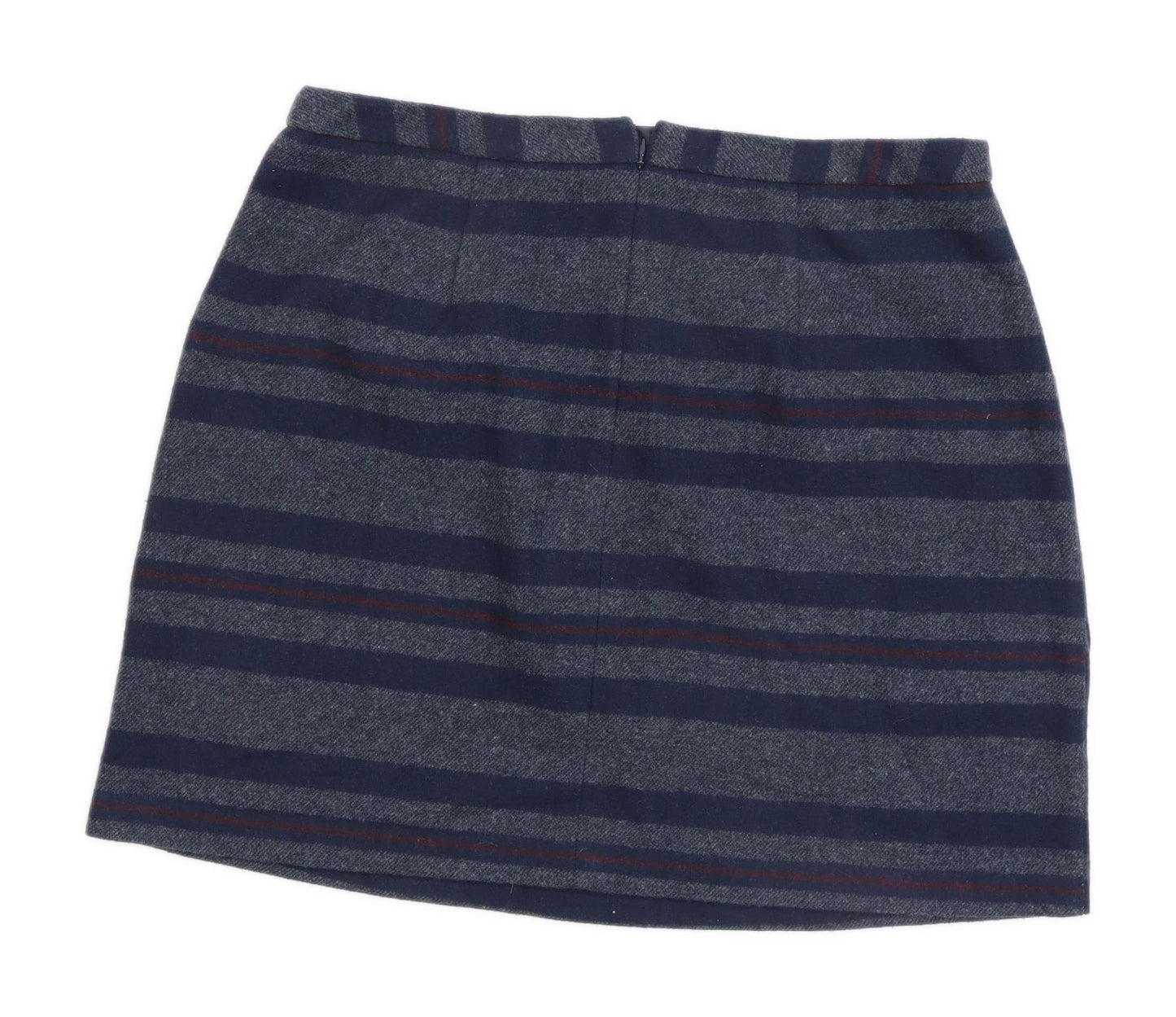 Falmer Heritage Womens Size 14 Striped Grey Skirt (Regular)