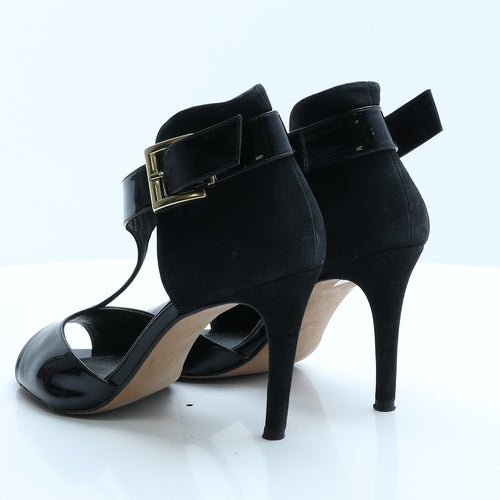 Preworn Womens Black  Polyester Slingback Heel 5 EUR 38