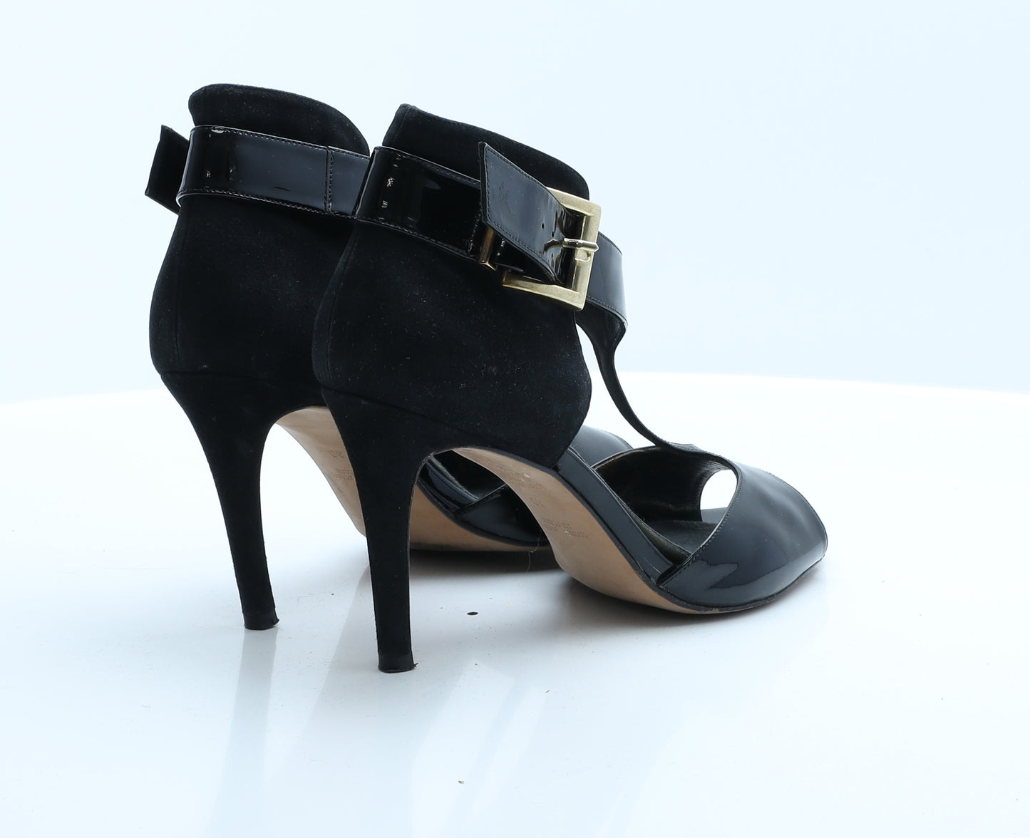 Preworn Womens Black  Polyester Slingback Heel 5 EUR 38