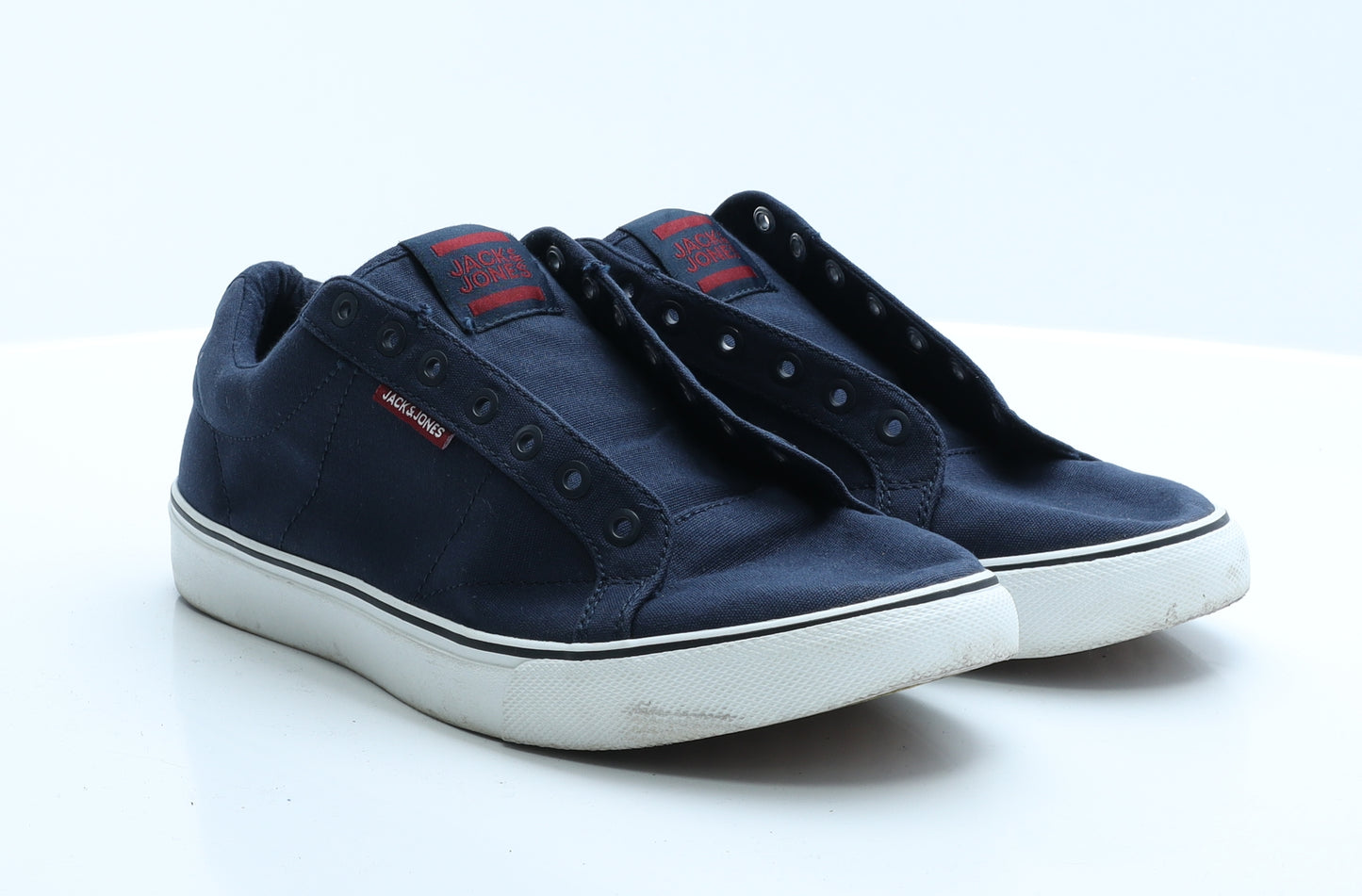 JACK & JONES Mens Blue  Fabric Boat Shoe Casual 8 EUR 42