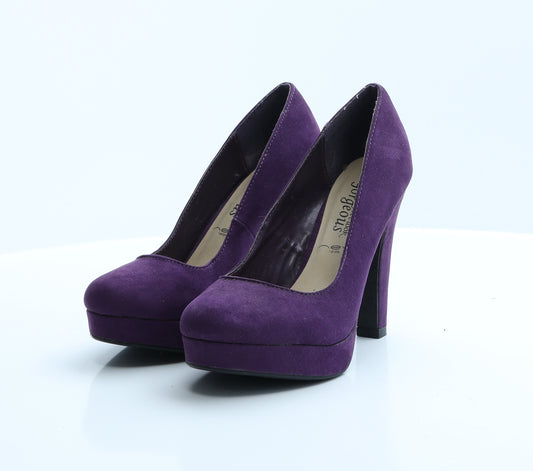New Look Womens Purple  Polyester Platform Heel 4 EUR 37
