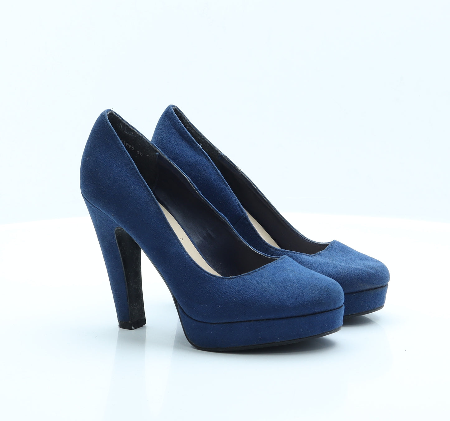 New Look Womens Blue  Faux Suede Court Heel 4 EUR 37
