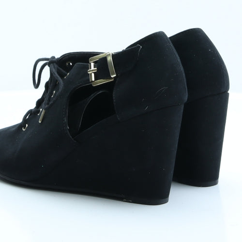 New Look Womens Black  Suede Platform Heel 5 EUR 38