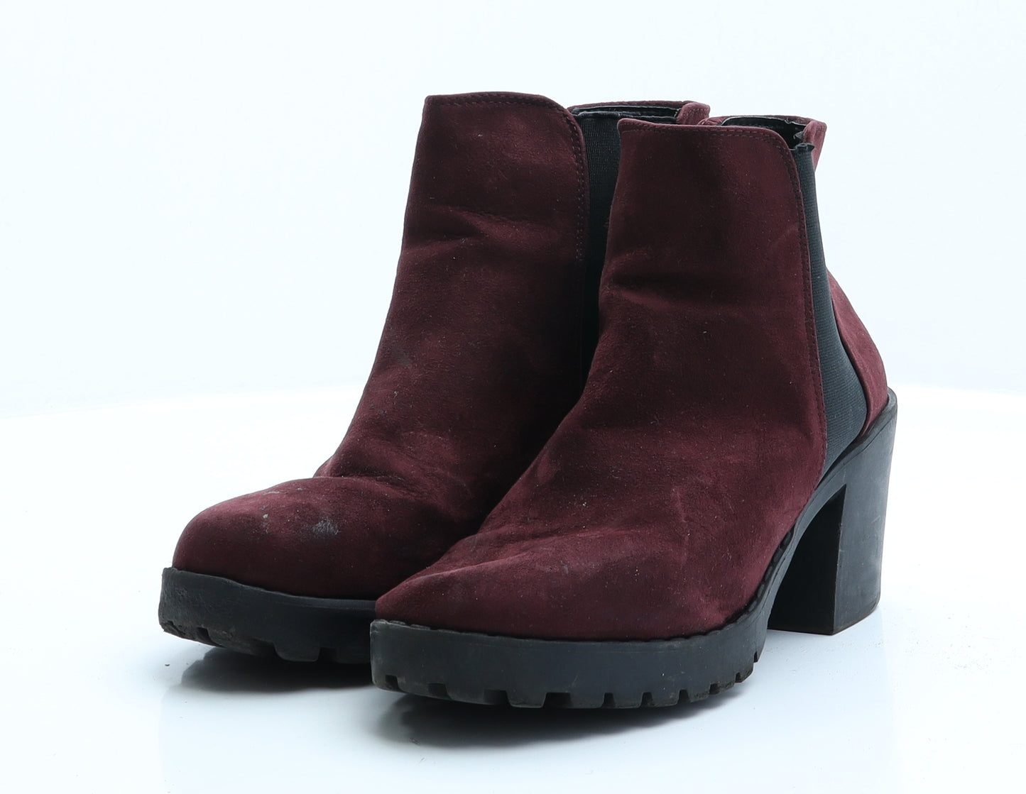 New Look Womens Red  Suede Chelsea Boot 6 EUR 39