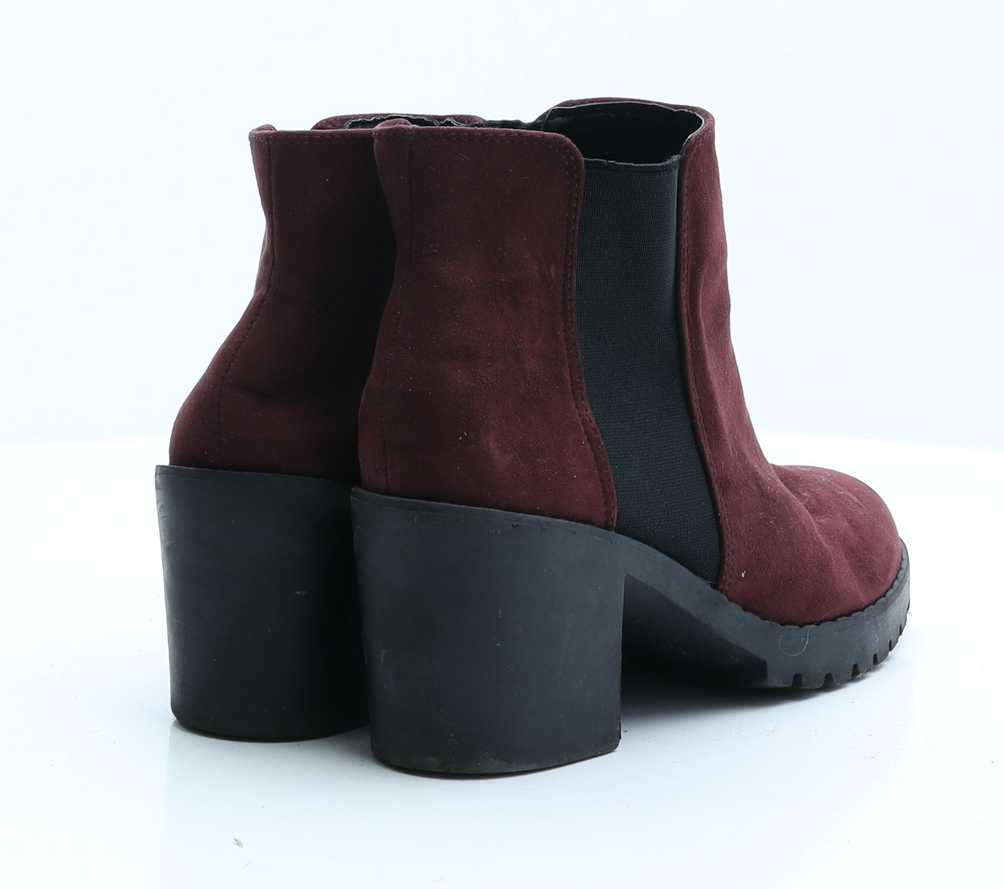 New Look Womens Red  Suede Chelsea Boot 6 EUR 39