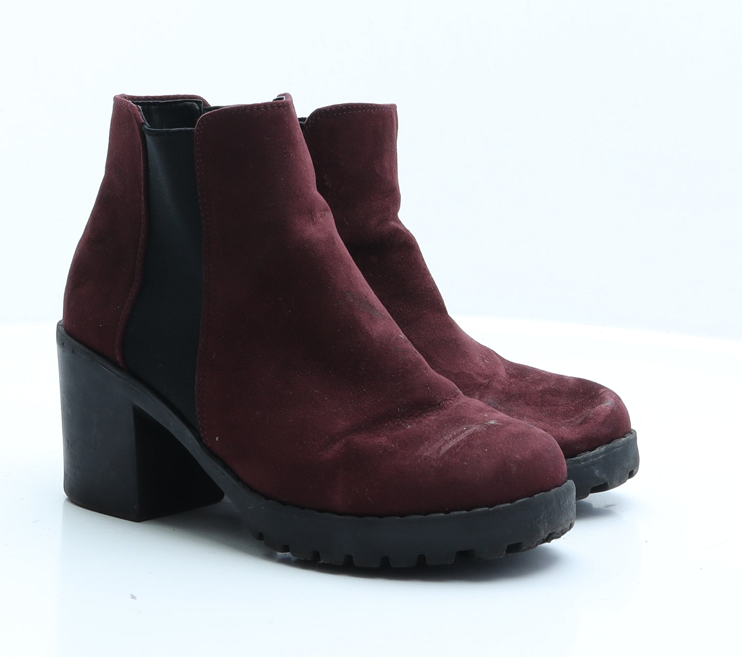 New Look Womens Red  Suede Chelsea Boot 6 EUR 39