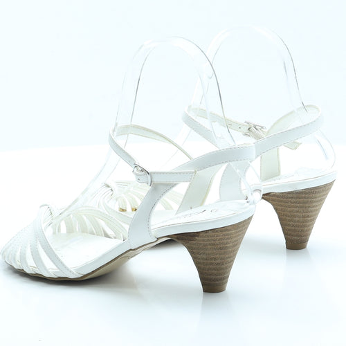New Look Womens Ivory  Faux Leather Slingback Heel 4 EUR 37