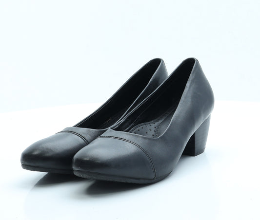Senorita Womens Black  Polyester Court Heel 8