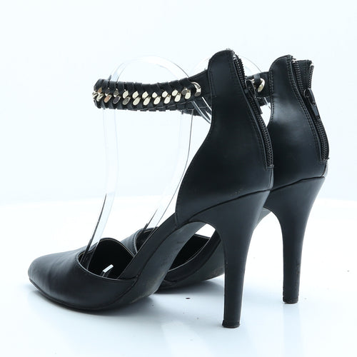 New Look Womens Black  Faux Leather Court Heel 6 EUR 39