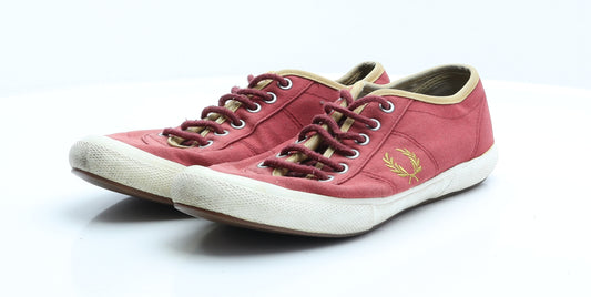 Fred Perry Mens Red  Polyester Trainer  8 EUR 41