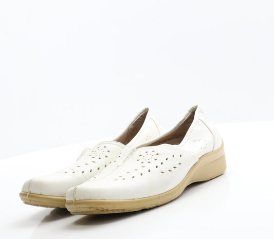Dr. Keller Womens White  Faux Leather Slip On Casual 8 41