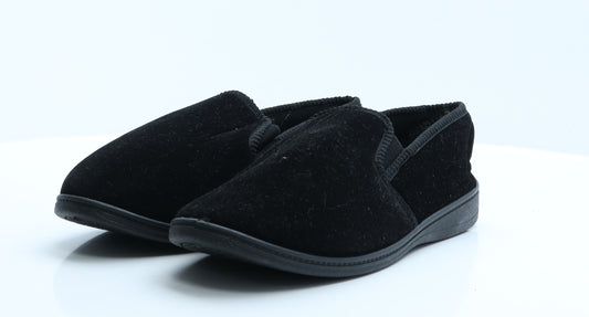 The Slipper company Mens Black  Polyester Slip On Casual 11   - House Slippers