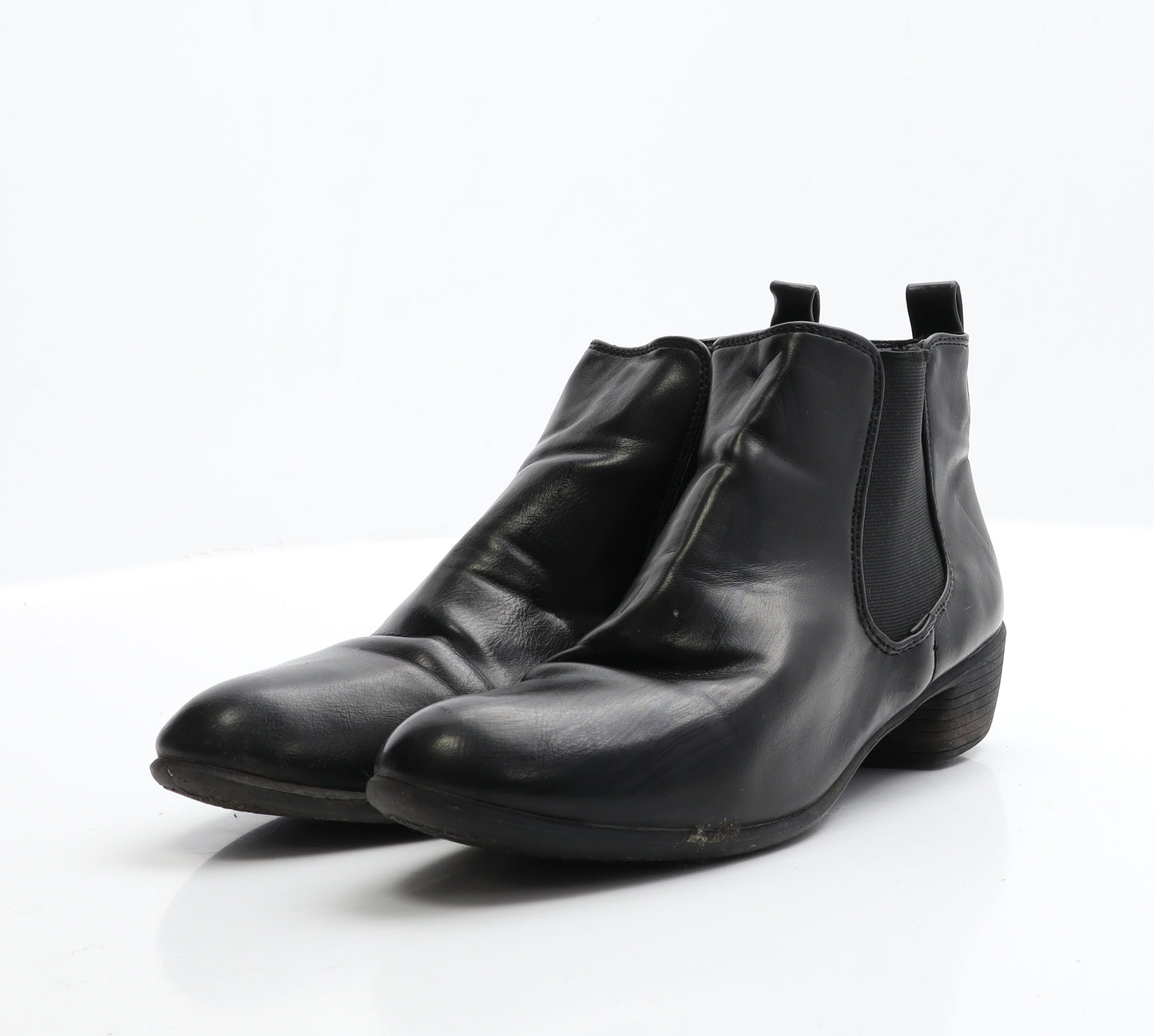 Comfort Plus Womens Black  Leather Chelsea Boot UK 7 EUR 40
